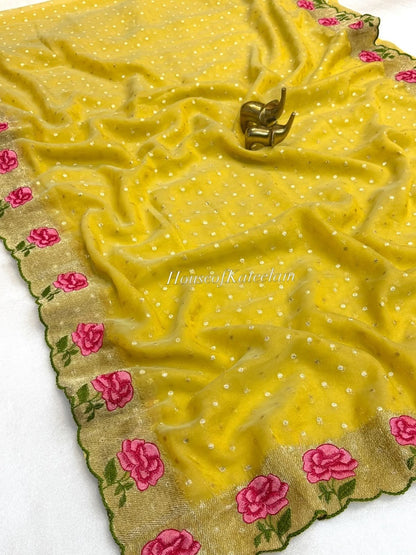HOK131-01- Kesar- Yellow - House of Kateelam