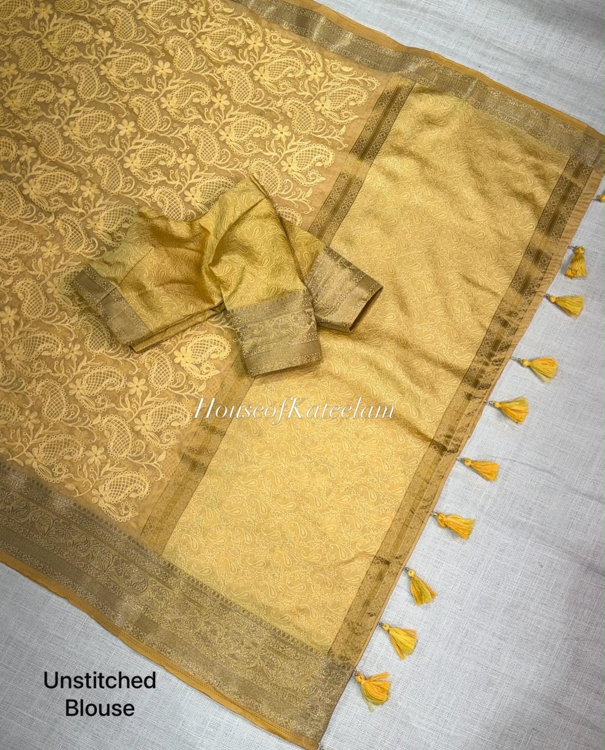 HOK134-03- Isha- Yellow - House of Kateelam