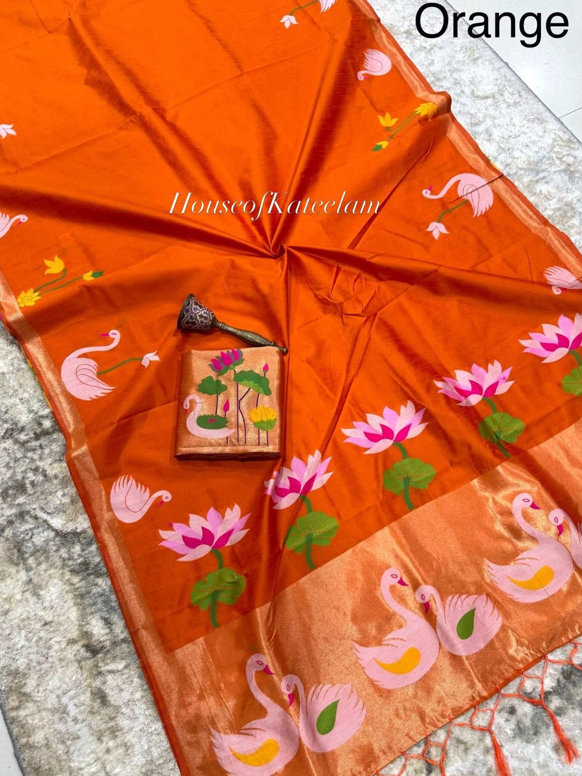HOK137-03- Kamala- Orange - House of Kateelam