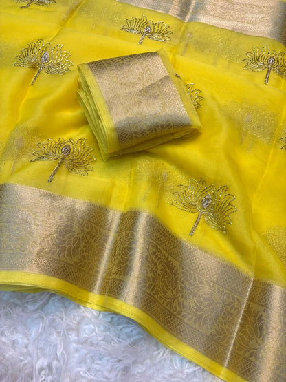 HOK140-06- Hemadri- Yellow - House of Kateelam