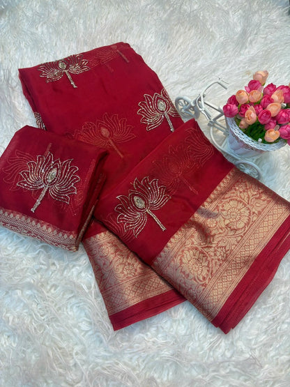 HOK140-07- Hemadri- Red - House of Kateelam