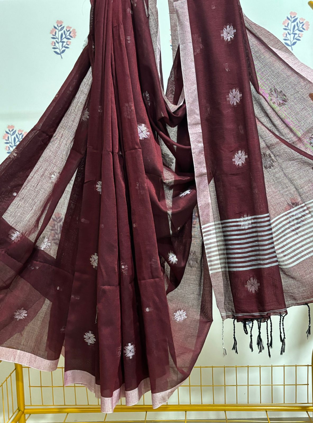 HOK1404 - Pankhuri - Maroon - House of Kateelam