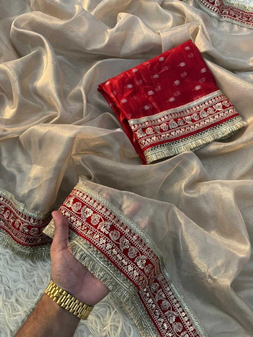 HOK142-01- Saubhagya- Beige - House of Kateelam
