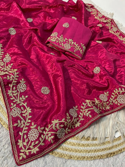 HOK149-04- Trinetra- Rani Pink - House of Kateelam