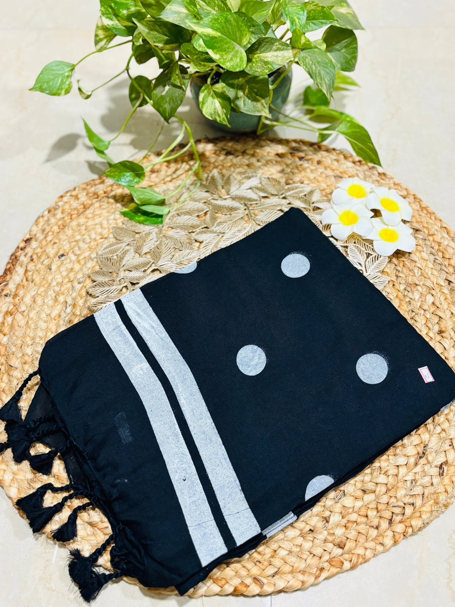 HOK1503- Bindiya- Polka Mul- Black