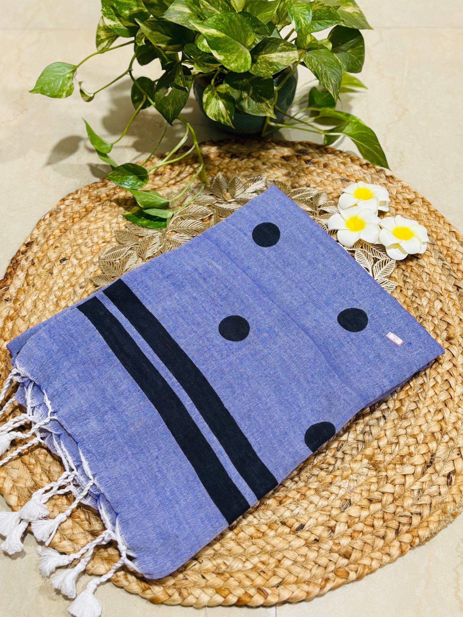 HOK1504 - Bindiya - Polka Mul - Purple - House of Kateelam