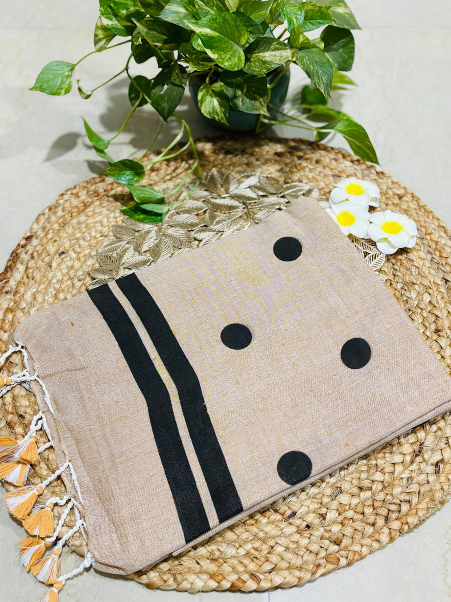 HOK1507- Bindiya- Polka Mul- Peach