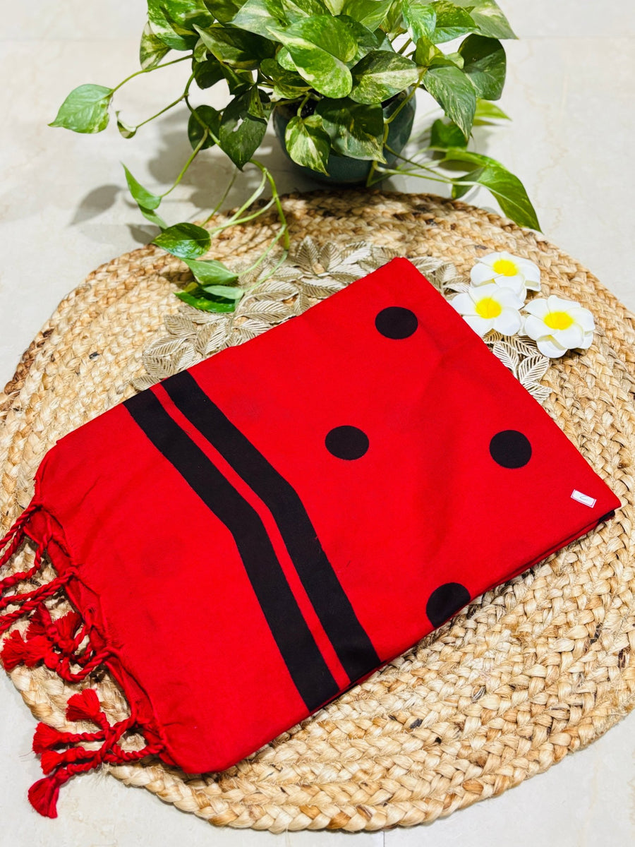 HOK1508- Bindiya- Polka Mul- Red