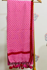 HOK2401- Chandini-Light Pink Red Polka
