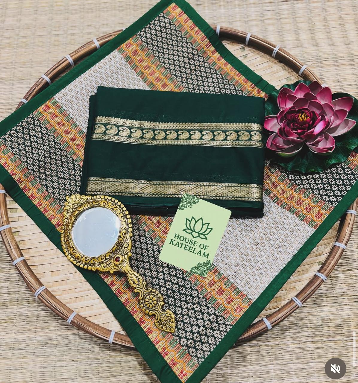 HOK3303 - Mohana - Dark Green - House of Kateelam