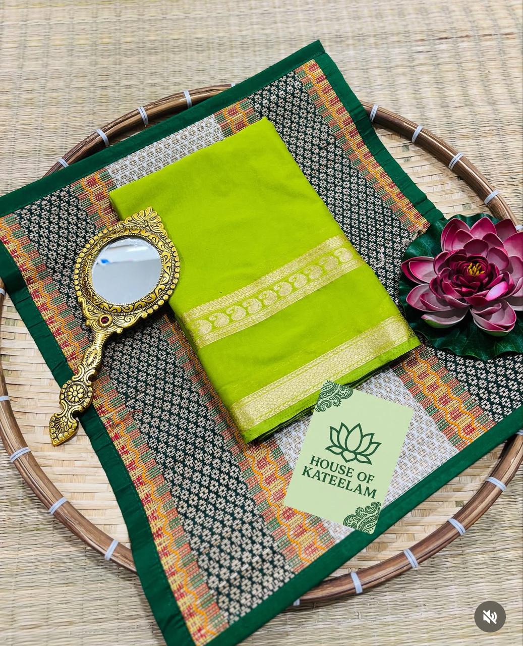HOK3306 - Mohana - Parrot Green - House of Kateelam