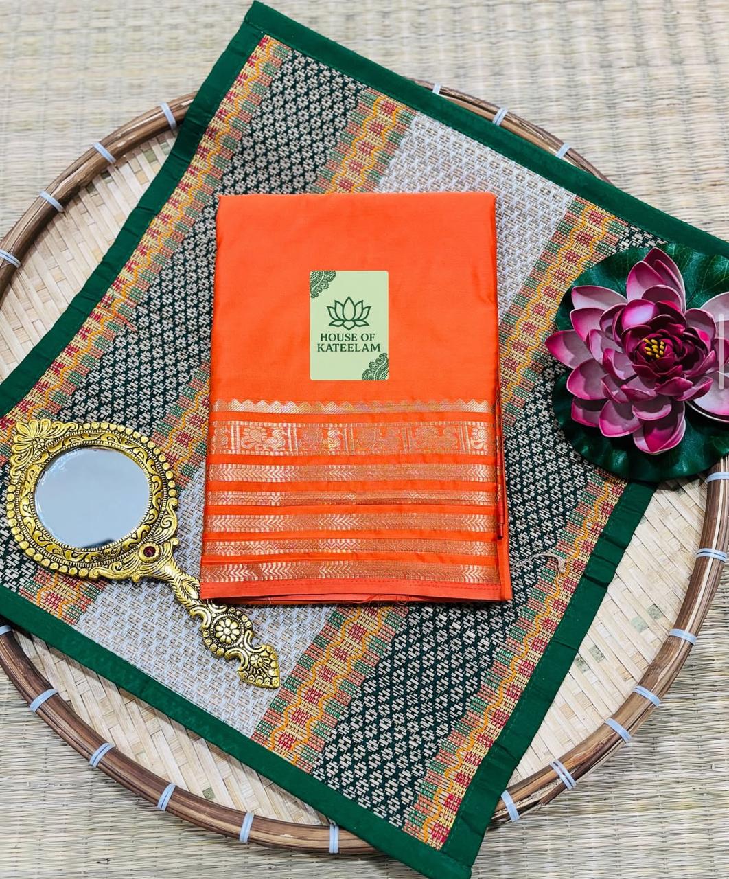 HOK3403 - Rajeshwari - Orange - House of Kateelam