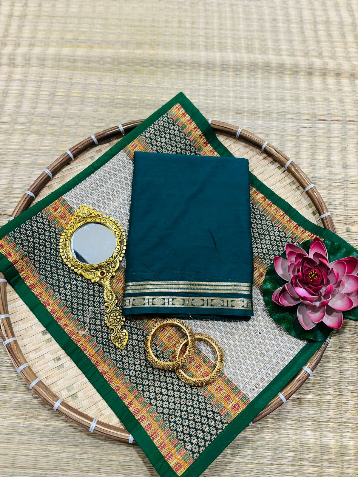 HOK3501 - Hamsini - Dark Green - House of Kateelam