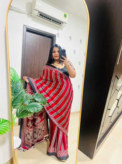 HOK3901 - Surili - Red & Black - House of Kateelam
