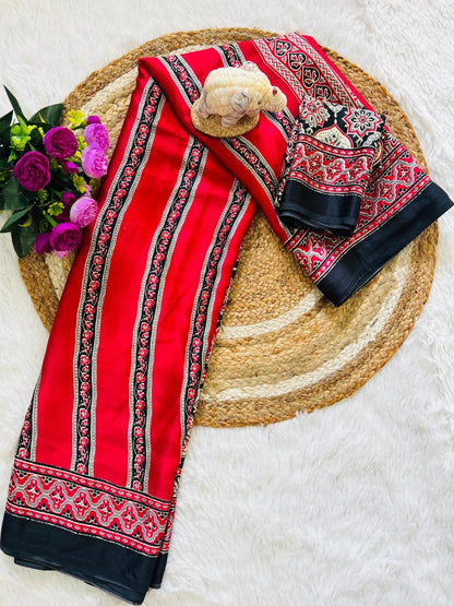 HOK3901 - Surili - Red & Black - House of Kateelam