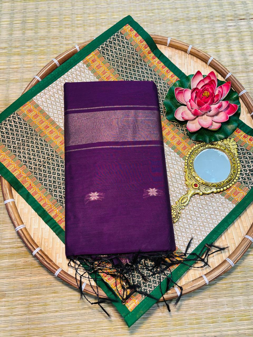 HOK4406 - Maheshwari - Purple - House of Kateelam