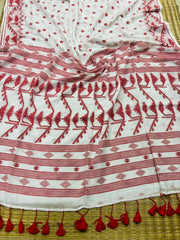 HOK4702- Jaamdani- White & Red