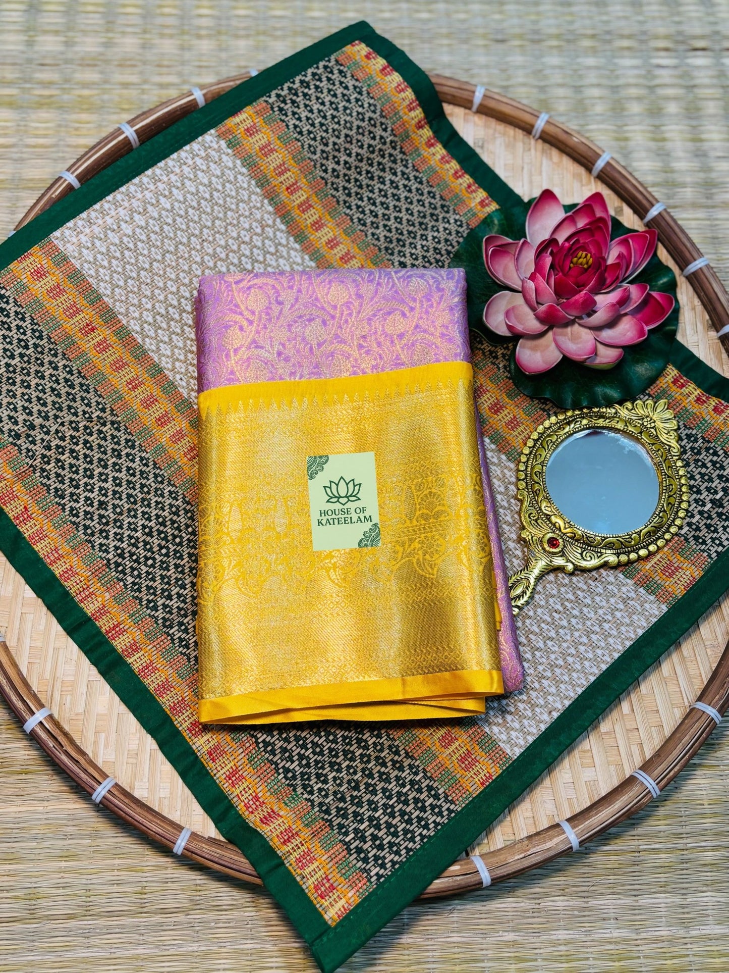 HOK5004 - Kalyani - Lavender Yellow - House of Kateelam