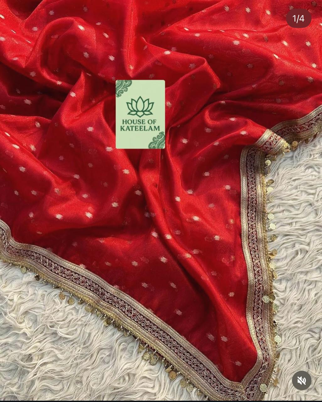 HOK6202 - Gulab - Red Butta - House of Kateelam