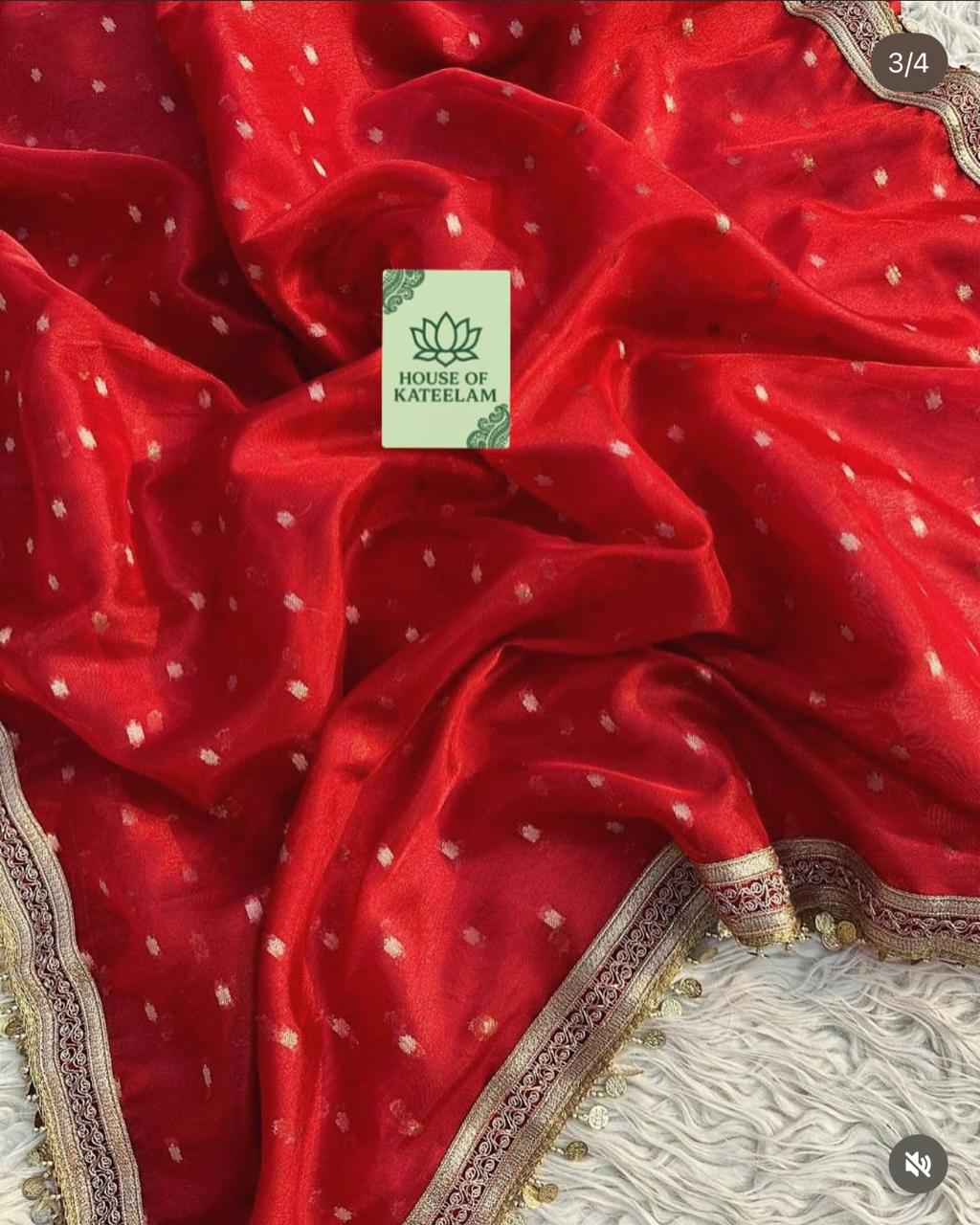 HOK6202 - Gulab - Red Butta - House of Kateelam