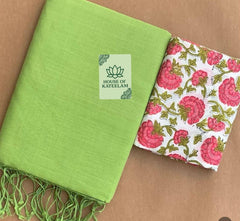 HOK6309- Sonali- Light Green & White