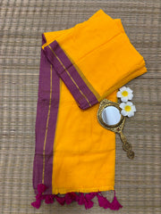 HOK6701- Sheetal- Yellow Pink Border