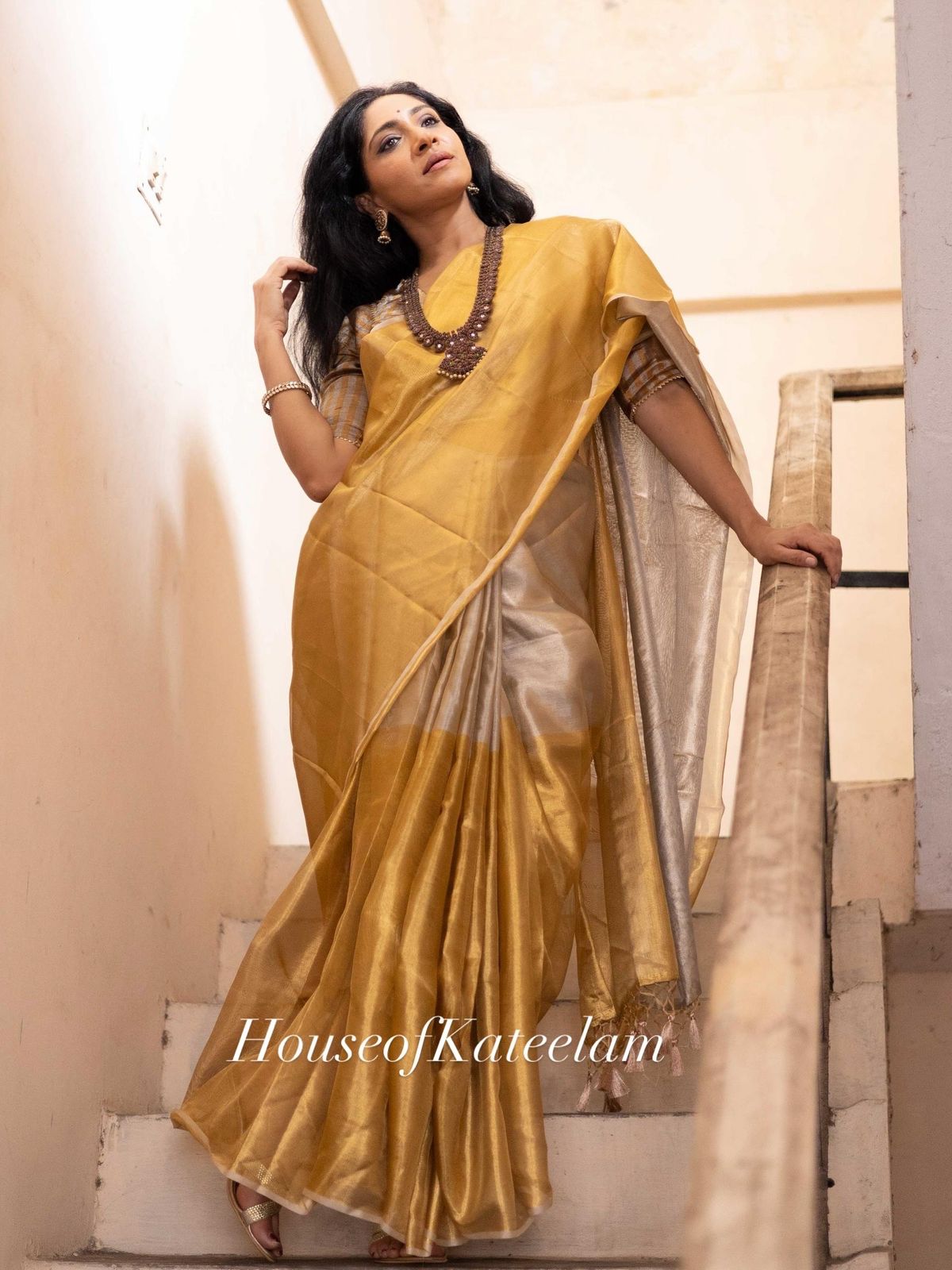 HOK6801 - Sonpari - Silver & Gold - House of Kateelam