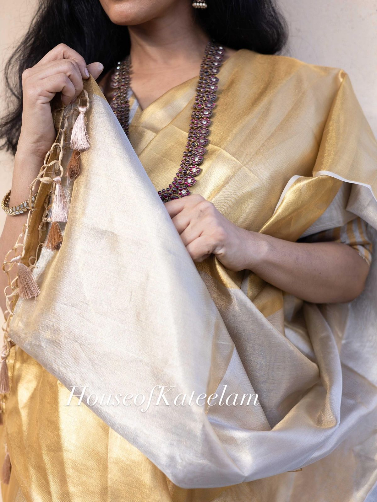 HOK6801 - Sonpari - Silver & Gold - House of Kateelam
