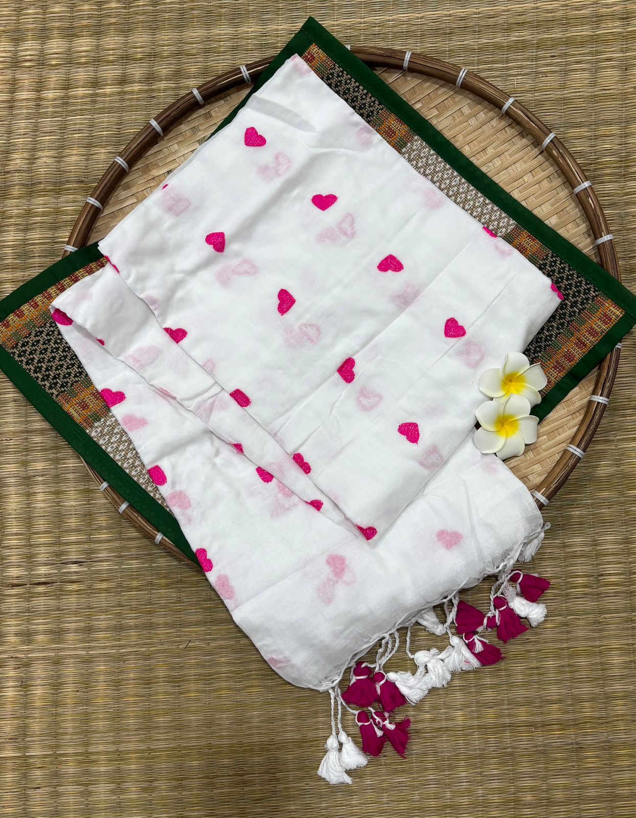 HOK7106 - Prema - White with Pink Heart - House of Kateelam