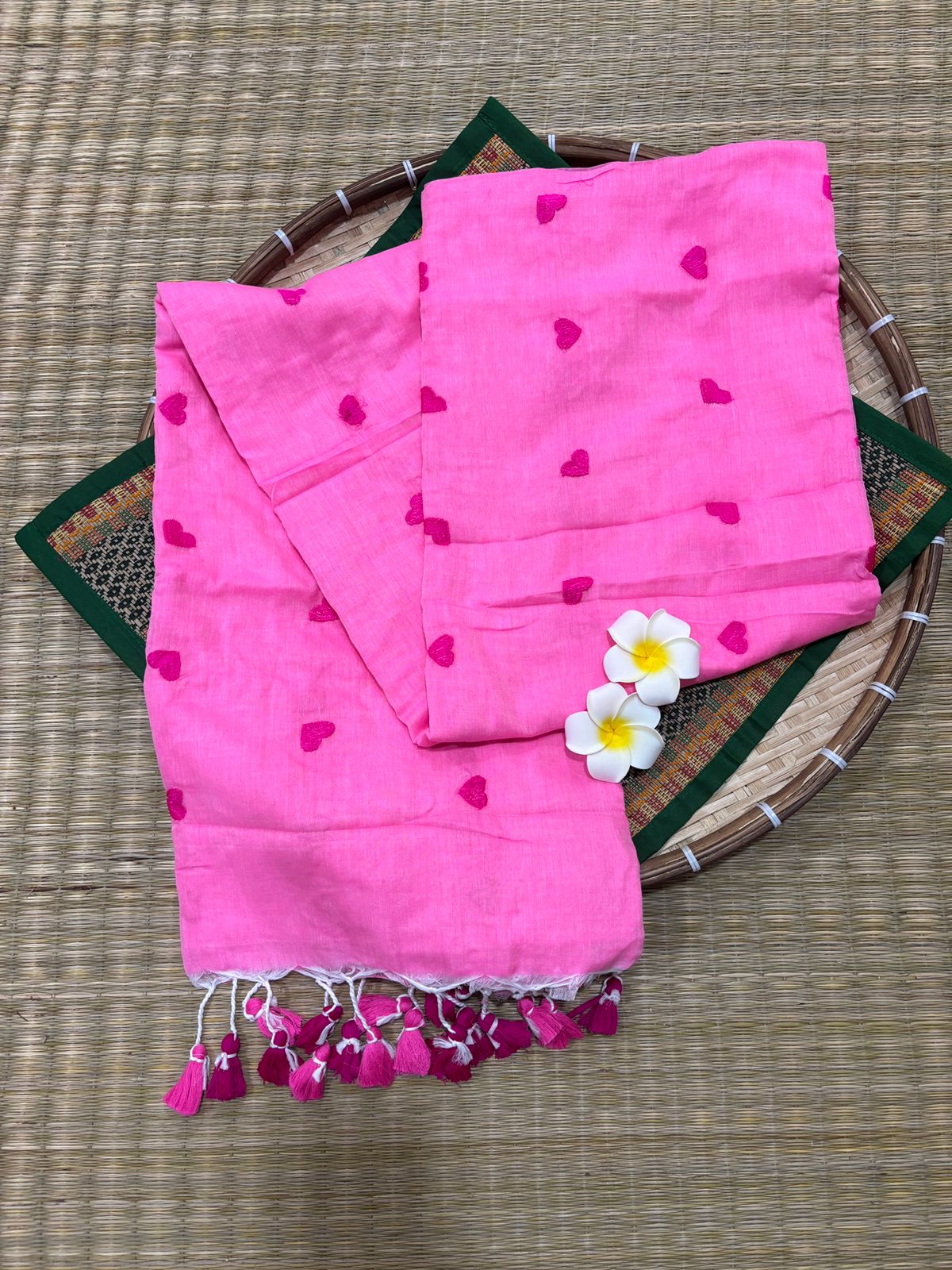 HOK7107 - Prema - Pink with Dark Pink Heart - House of Kateelam