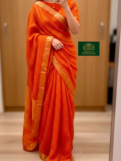 HOK8001 - Anuradha - Orange - House of Kateelam