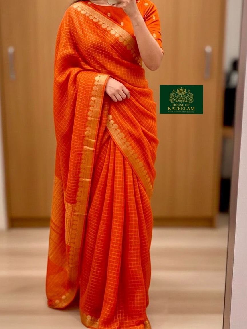 HOK8001- Anuradha- Orange