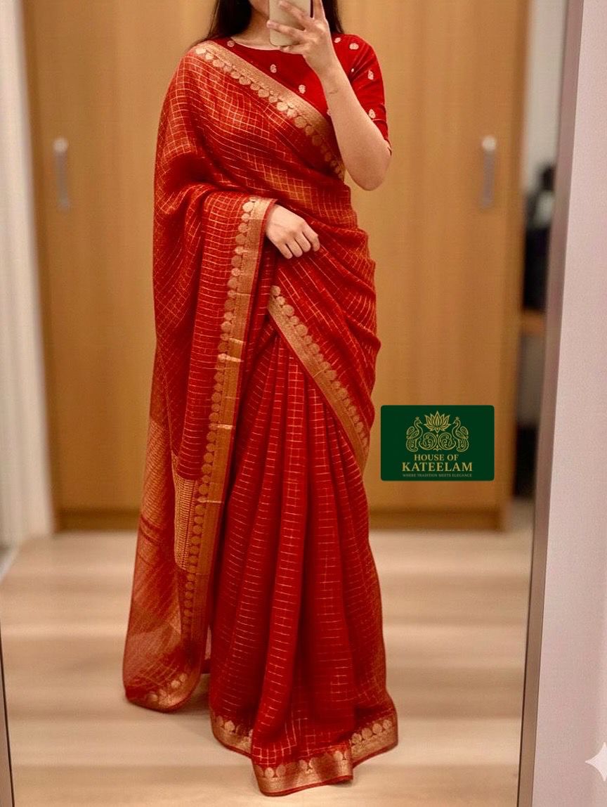 HOK8003 - Anuradha - Red - House of Kateelam