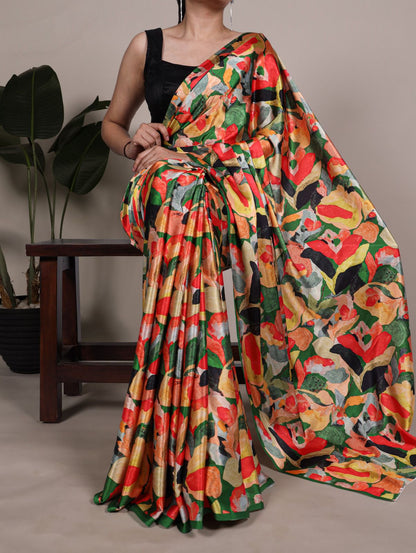 HOK8101 - Sneha - Red Green & Black - House of Kateelam