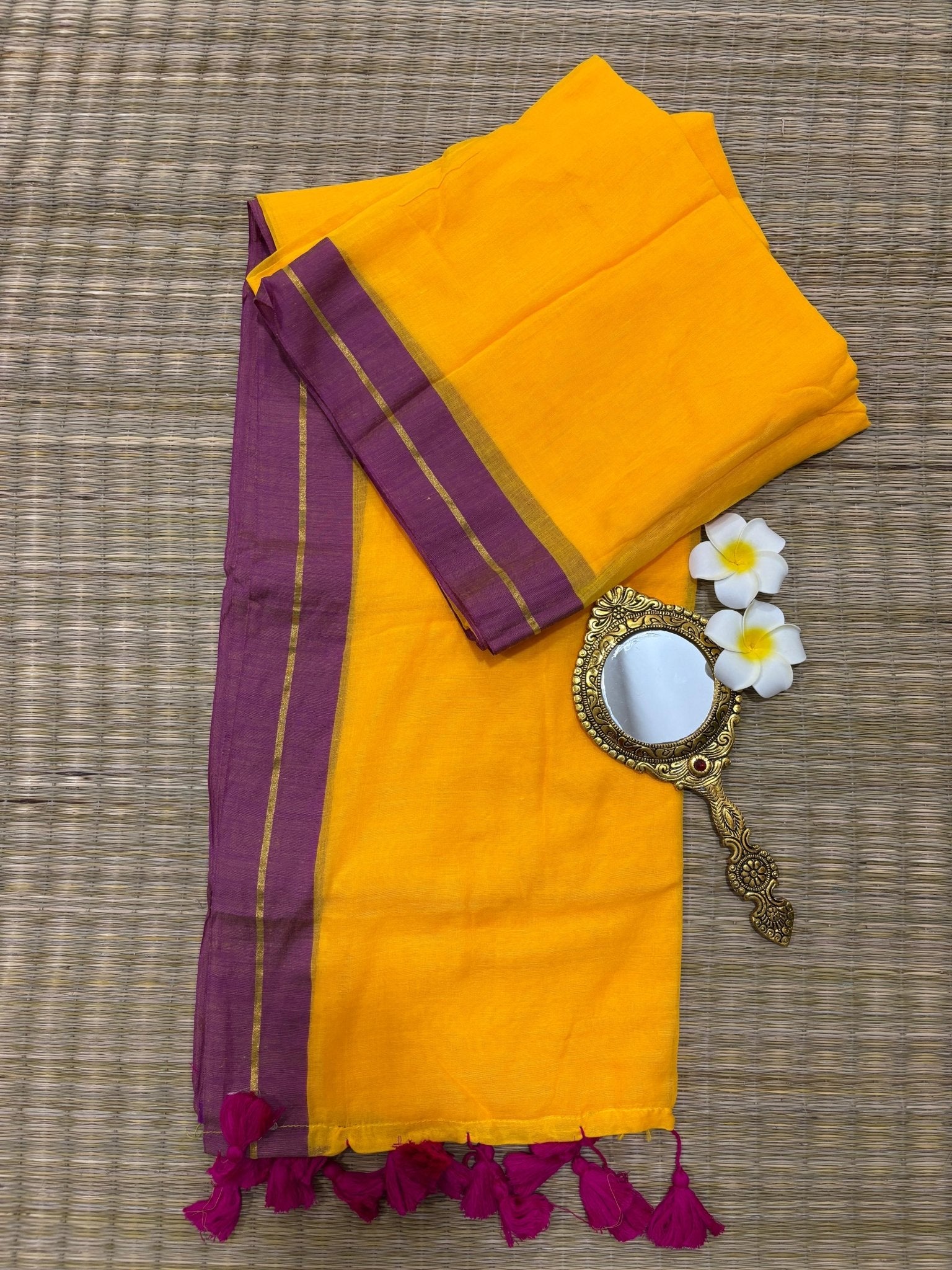 HOK8402 - Meghna - Yellow & Pink - House of Kateelam