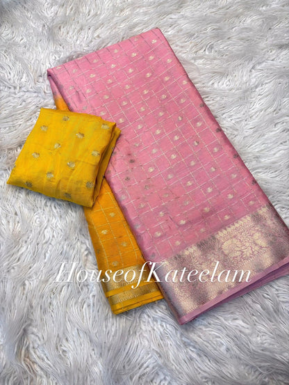 HOK8701 - Anya - Pink & Yellow - House of Kateelam