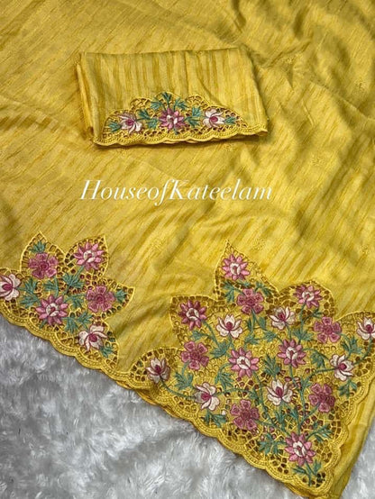 HOK9102 - Ishwari - Yellow - House of Kateelam
