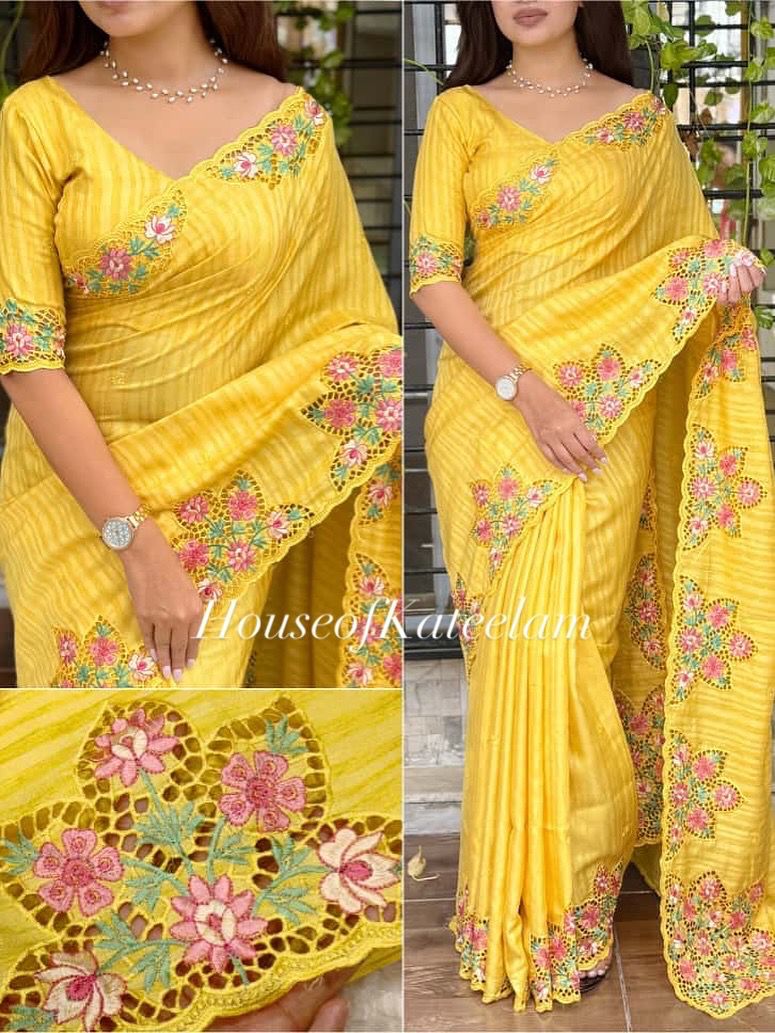 HOK9102 - Ishwari - Yellow - House of Kateelam