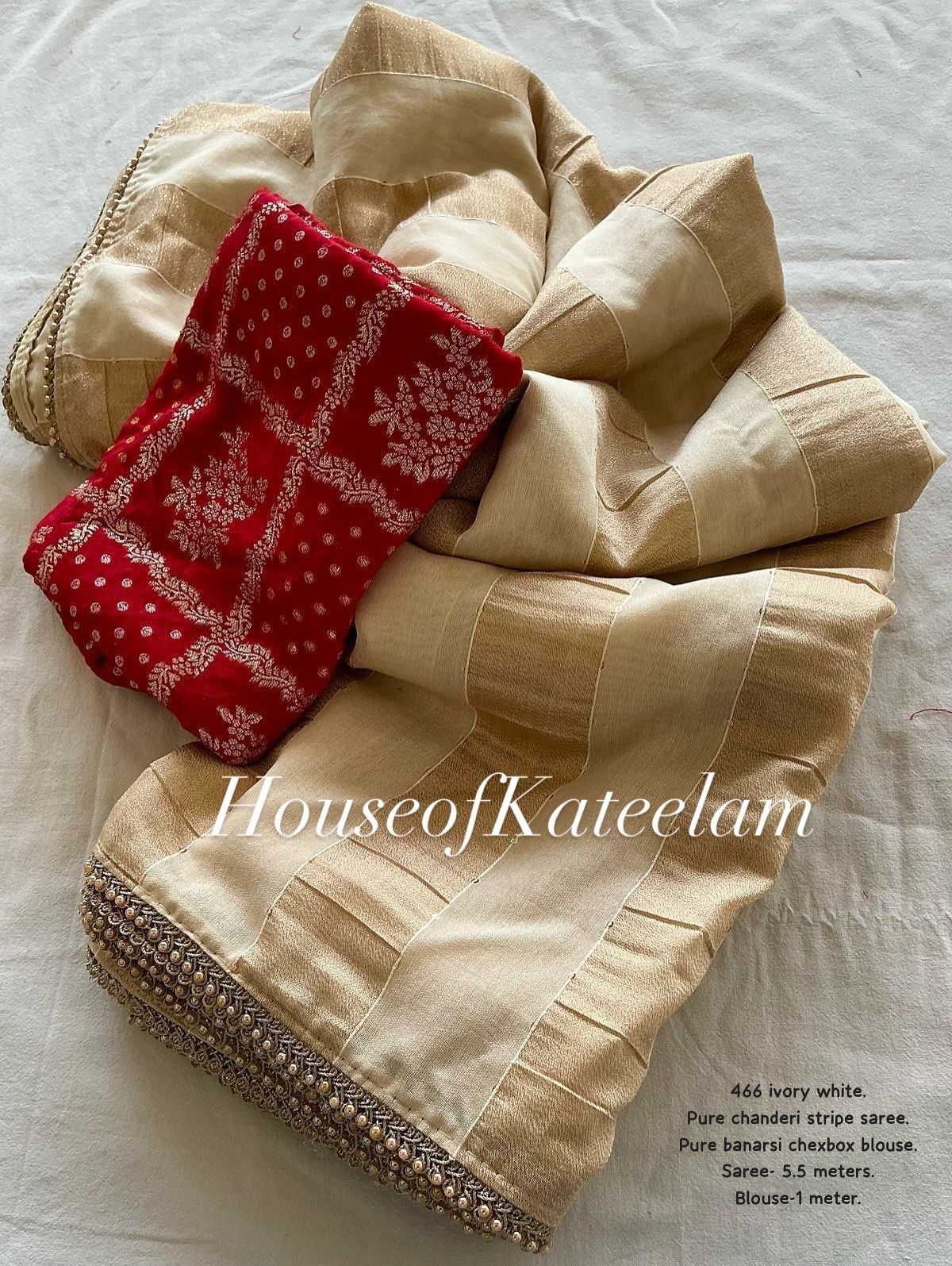 HOK9201 - Vaani - White & Gold - House of Kateelam