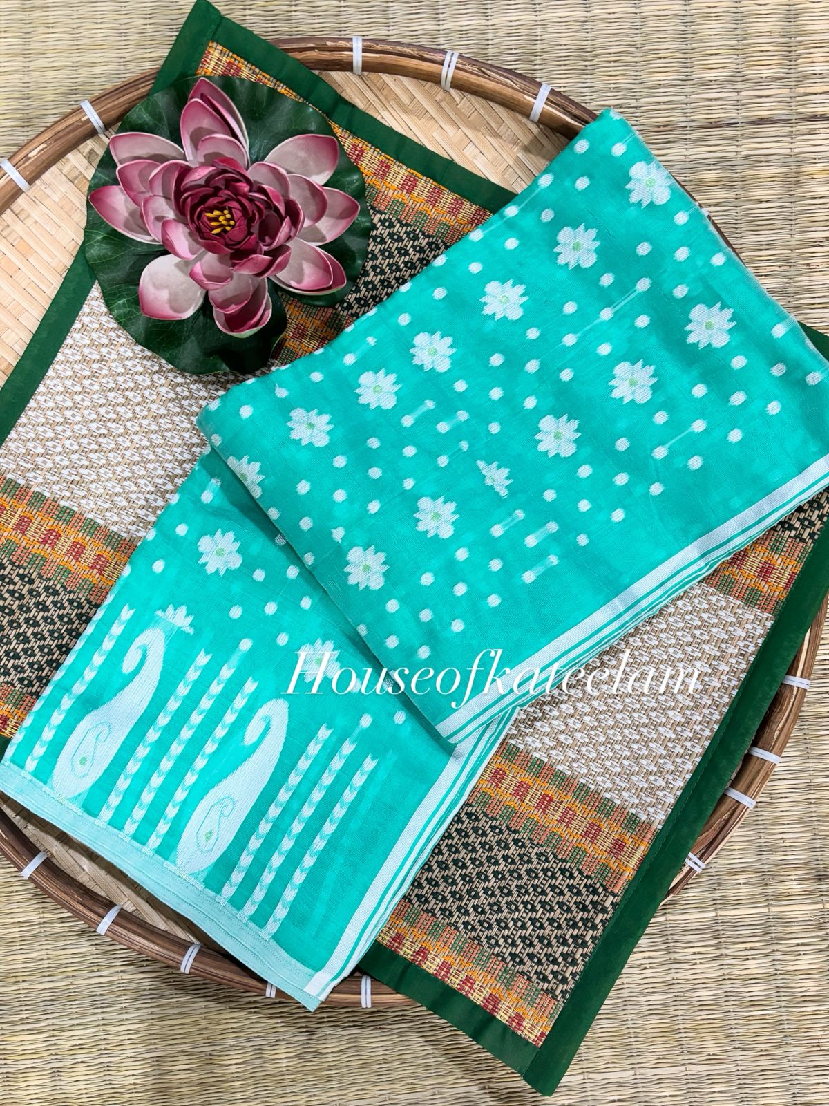 HOK9601 - Anu - Light Blue & White - House of Kateelam
