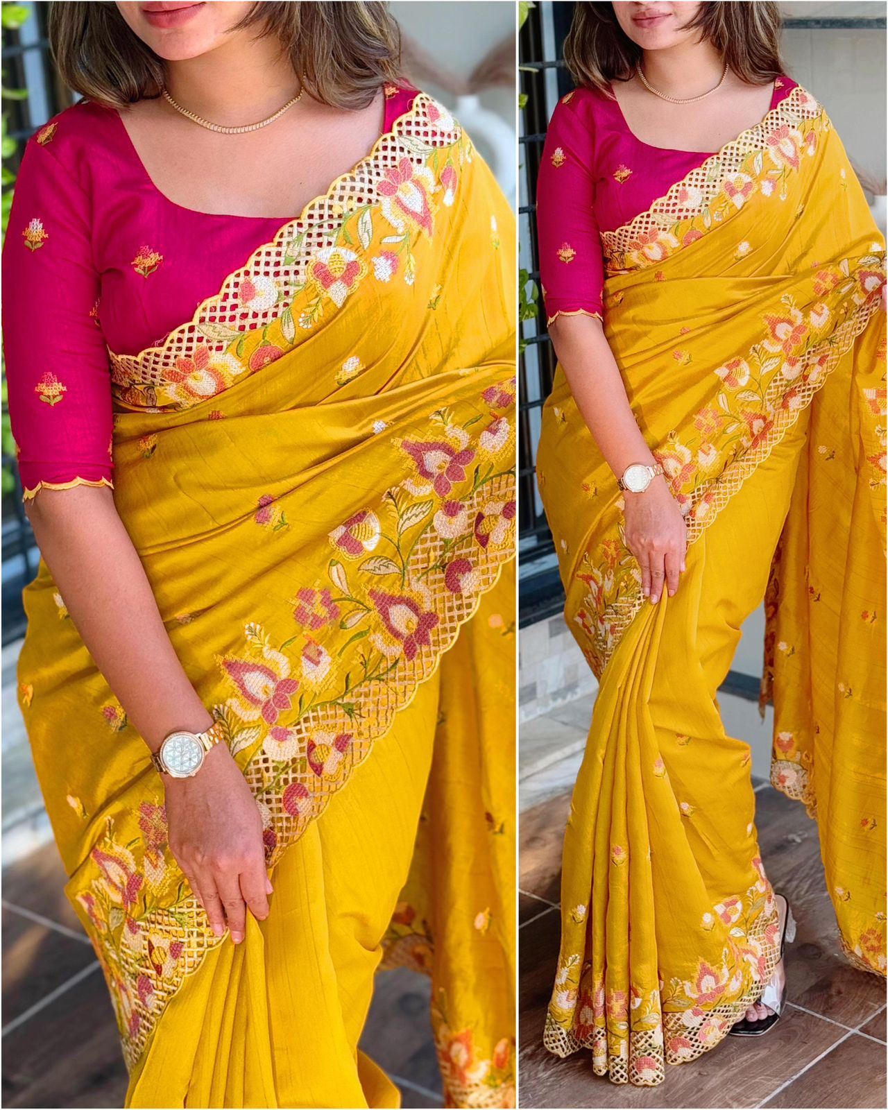 HOK9801 - Shivanjali - Yellow - House of Kateelam