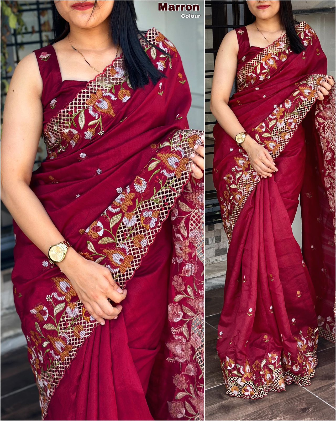 HOK9805 - Shivanjali - Maroon - House of Kateelam