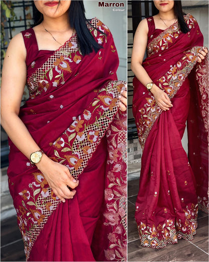 HOK9805 - Shivanjali - Maroon - House of Kateelam